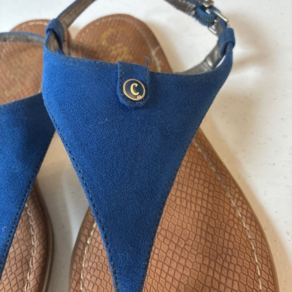 Circus By Sam Edelman Womens Carolina Blue Faux Suede Flat Sandals Size 9.5M - Picture 6 of 16